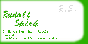 rudolf spirk business card